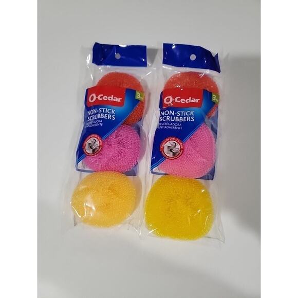 O-Cedar Non-Stick Mesh Scrubbers, 3 Count Assorted Lot 2 - Picture 1 of 7